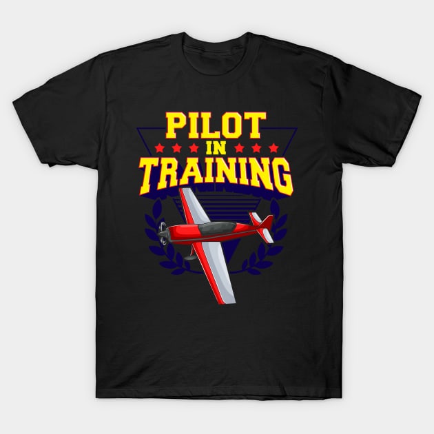 Pilot In Training Airplane Future Pilot T-Shirt by theperfectpresents